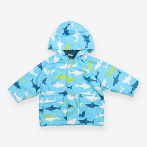 Fishermans Coat Blue Shark Print