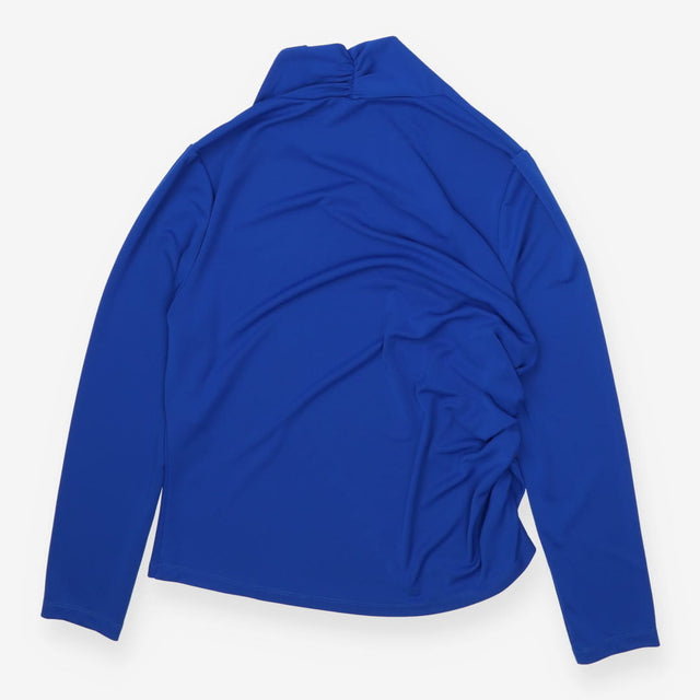 Long Sleeve Asymmetric Top, Cobalt Blue