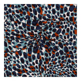 Dress blue and orange abstract