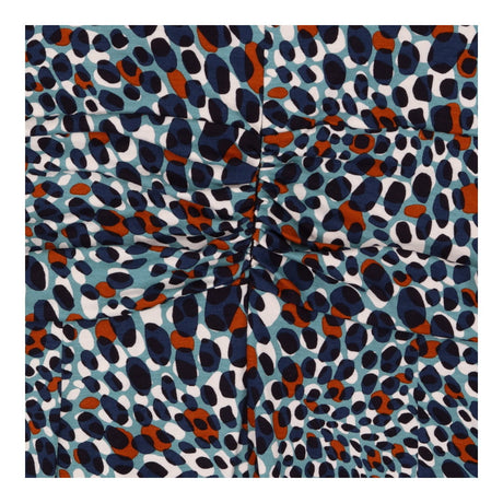Dress blue and orange abstract