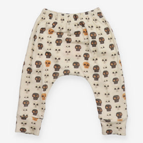 Leggings cream skeleton head