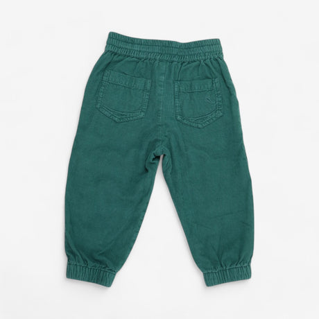 Green cosy cord pin joggers