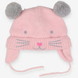 Hat knitted pink mouse
