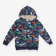Hoodie zip dinosaurs fleece lining