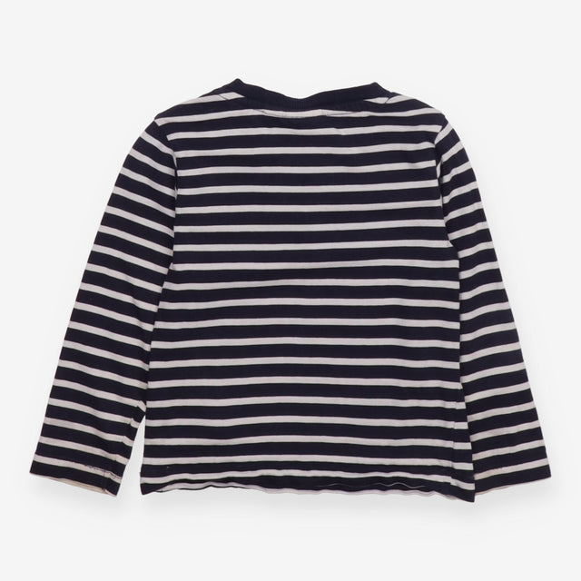 Navy and White Striped Long Sleeve 