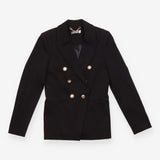 Mint Velvet Black Double Breasted Gold Button Mili