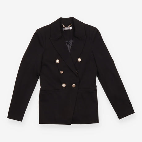 Mint Velvet Black Double Breasted Gold Button Mili