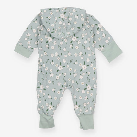 Green all-in-one with white flowers