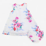 Dress white floral print with knickers