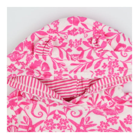 Towel poncho pink seahorses