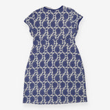 Dress Jersey Blue Paisley Print
