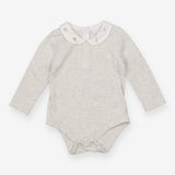 Grey Collared Bodysuit 