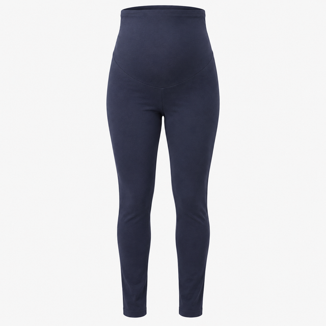 Maternity Leggings Navy Organic Cotton Over Bump
