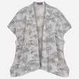 Black & Cream Animal Print Cupro Kimono Cover-Up