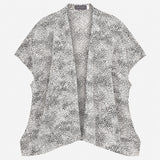 Black & Cream Animal Print Cupro Kimono Cover-Up