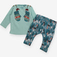 Outfit blue mittens igloo penguins