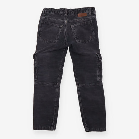 Trousers grey soft cord cargo
