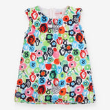 Dress sleeveless multicoloured abstract fruit 