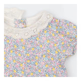 Romper Ditsy Lemons White Lace Collar