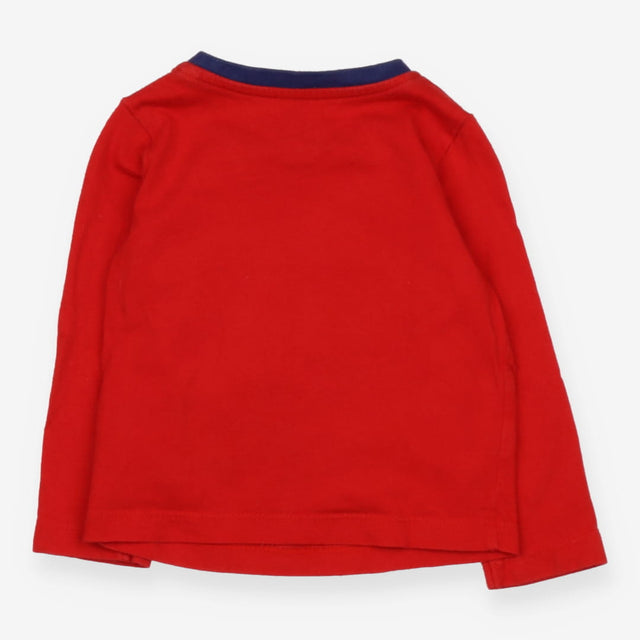 T-shirt Long Sleeve Red Dog Driving a Steam train