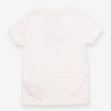 T-shirt white with green check fish