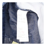 Trousers Wide Leg Pleated Denim Dark Blue