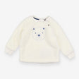 Sweater fur cream bear face