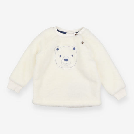 Sweater fur cream bear face