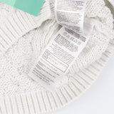 Cream knitted cardigan brown buttons