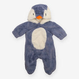 Pramsuit blue penguin fur