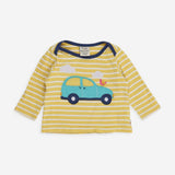 Top LS Yellow Striped Blue Car