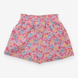Shorts Pink strawberries bees Smocked Waist Jersey