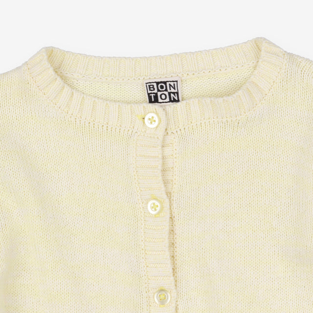 Cardigan Knit Lemon Stripe