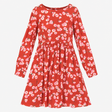 Maternity Dress Rust Pink Floral Long Sleeve Smock