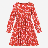 Maternity Dress Rust Pink Floral Long Sleeve Smock