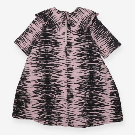 Dress pink denim with tiger print