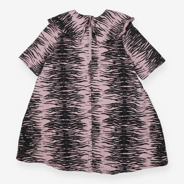 Dress pink denim with tiger print