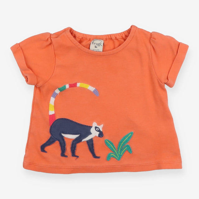 T-shirt orange rainbow tail lemur