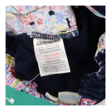 Shorts navy floral turn ups