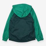 Waterproof jacket green orange zip