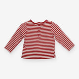 T-shirt long sleeve red striped festive