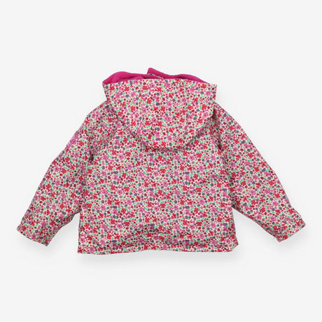 4 in 1 Raincoat Blue Floral with Pink Fleece