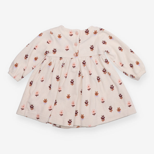 Dress long sleeve white floral