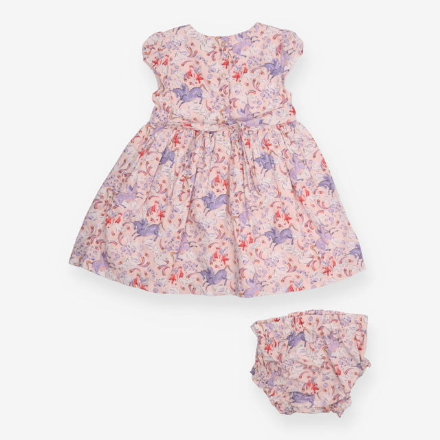 Pink Mythical Creatures Dress with Bloomers