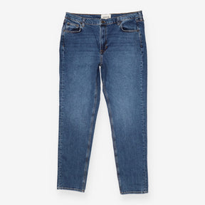 Mid Blue Girlfriend Jeans – Relaxed Fit, Mid Rise 