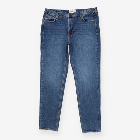 Mid Blue Girlfriend Jeans – Relaxed Fit, Mid Rise 