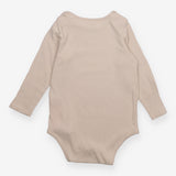 Bodysuit cream ribbed LS