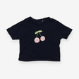 Navy Cherry Print T-shirt