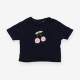 Navy Cherry Print T-shirt