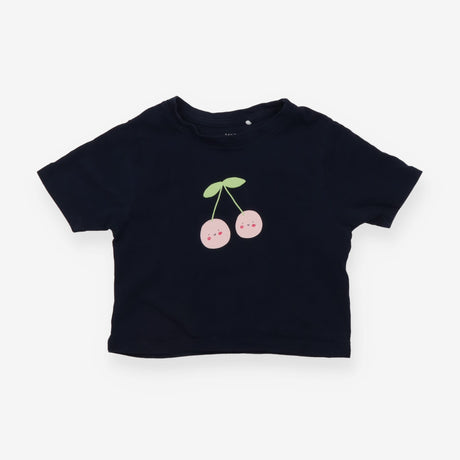 Navy Cherry Print T-shirt